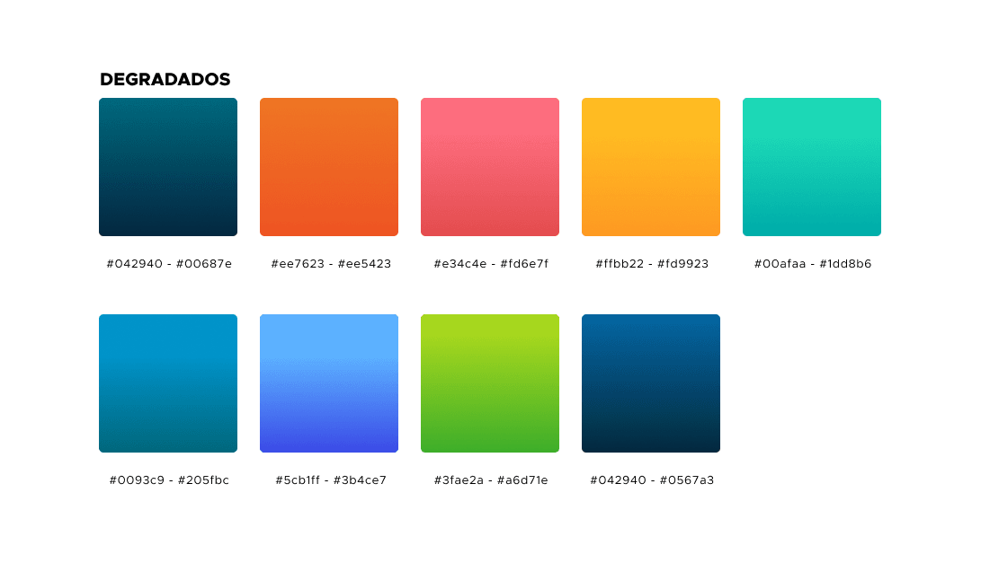 gradients color palette